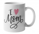 Kaffekrus I Love Mom med personlig navn på baksiden thumbnail