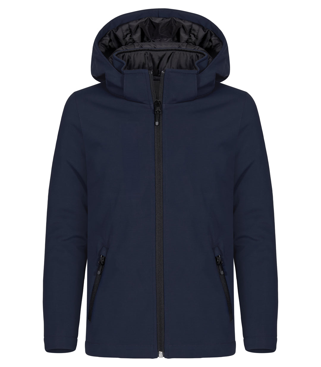 Softshelljakke Clique Padded Hoody Softshell Junior – uten trykk – Marineblå