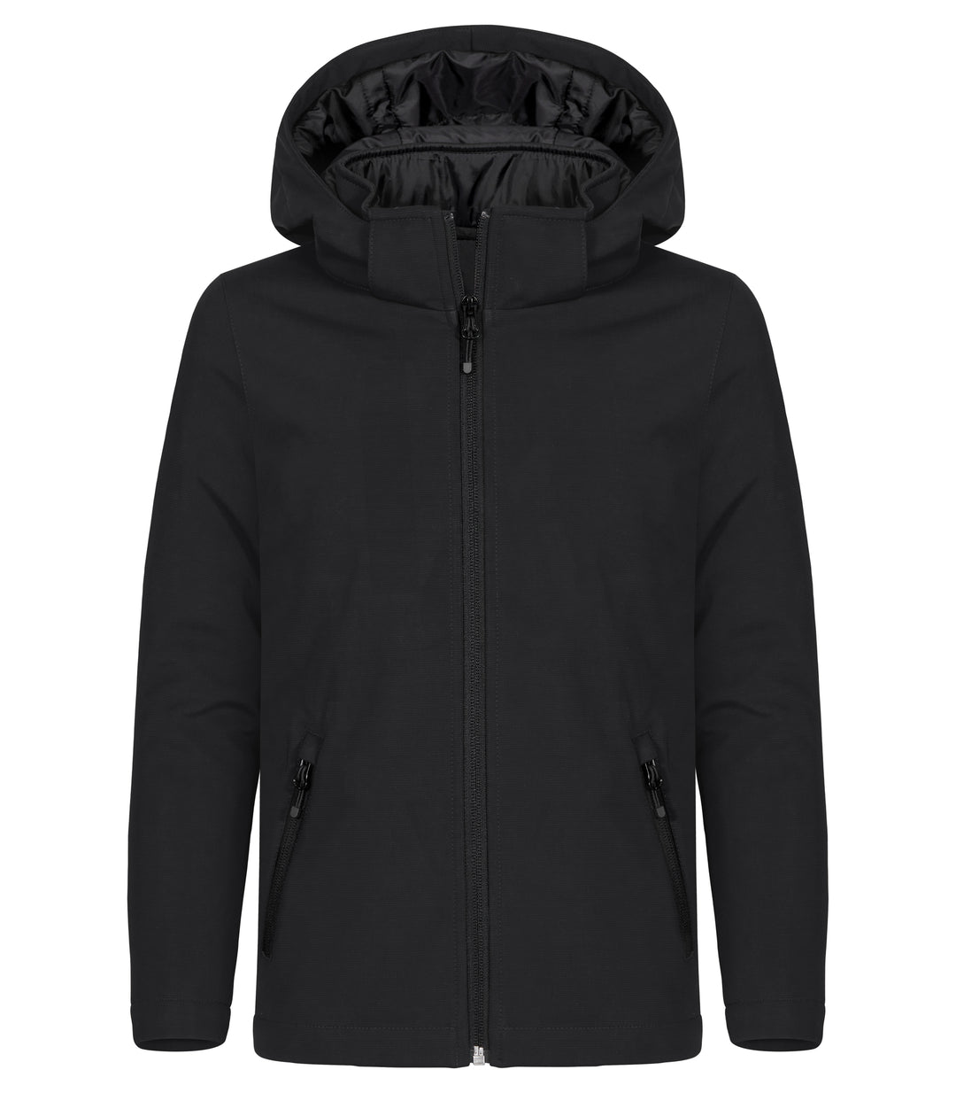 Softshelljakke Clique Padded Hoody Softshell Junior – uten trykk – Sort