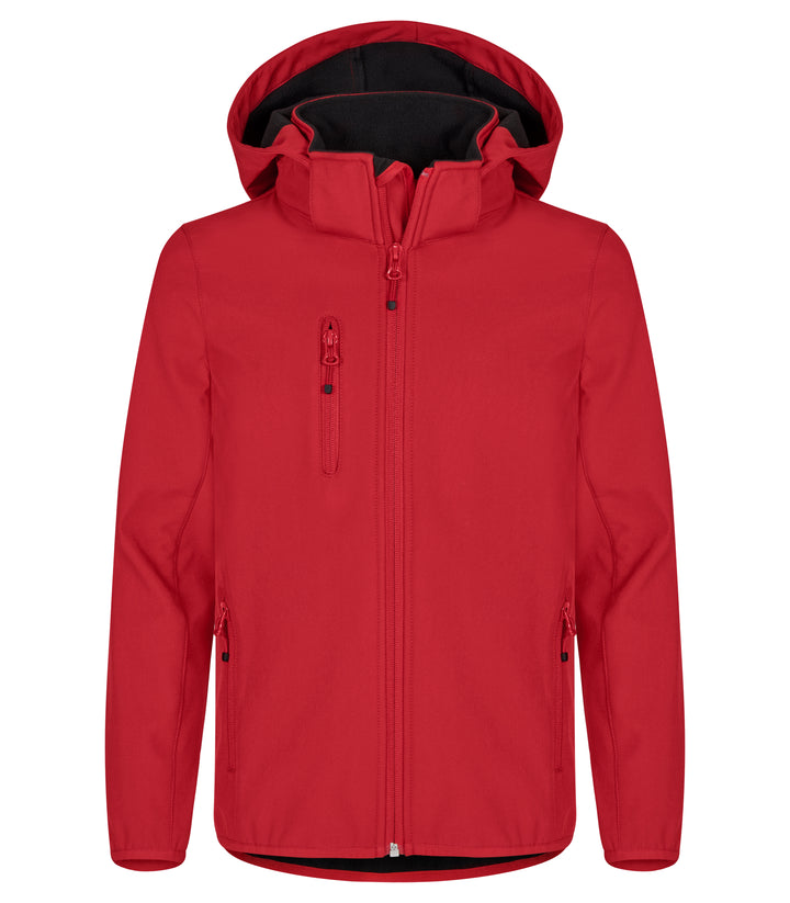 Jakke Clique Classic Softshell Jacket Junior – uten trykk – Rød