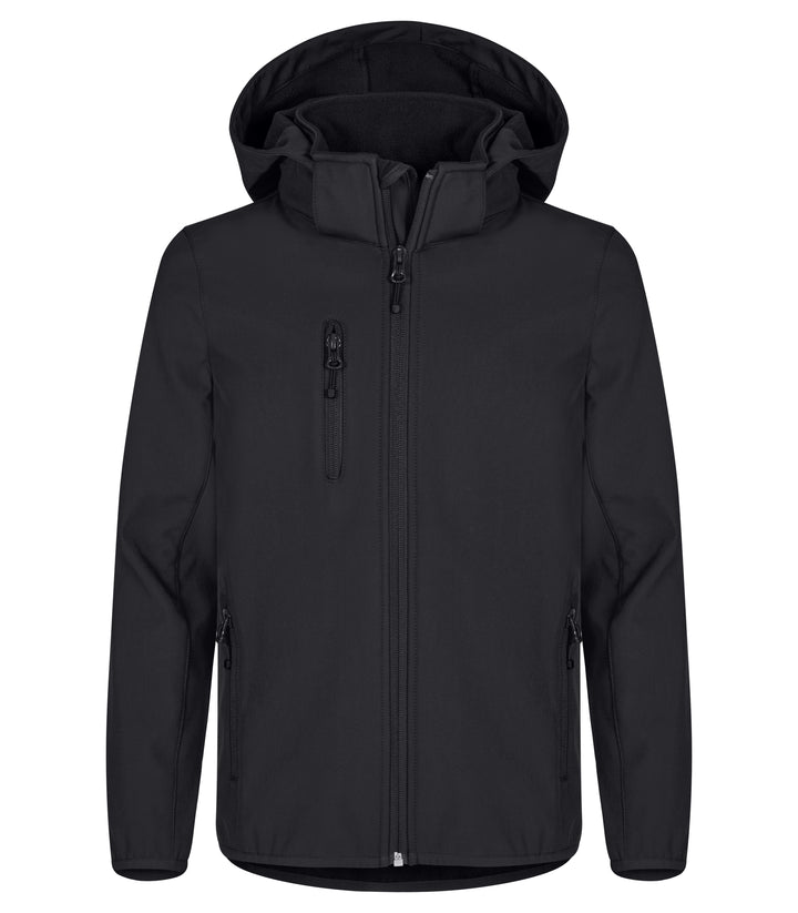Jakke Clique Classic Softshell Jacket Junior – uten trykk – Sort