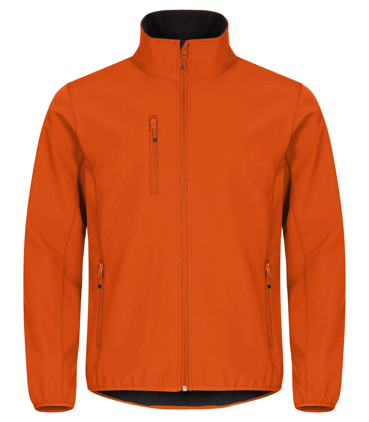 Softshelljakke Clique Classic Softshell Jacket Herre – uten trykk – Blodoransje