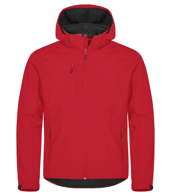 Softshelljakke Clique Classic Softshell Hoody Herre – uten trykk – Rød
