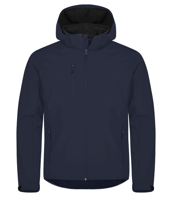 Softshelljakke Clique Classic Softshell Hoody Herre – uten trykk – Marineblå