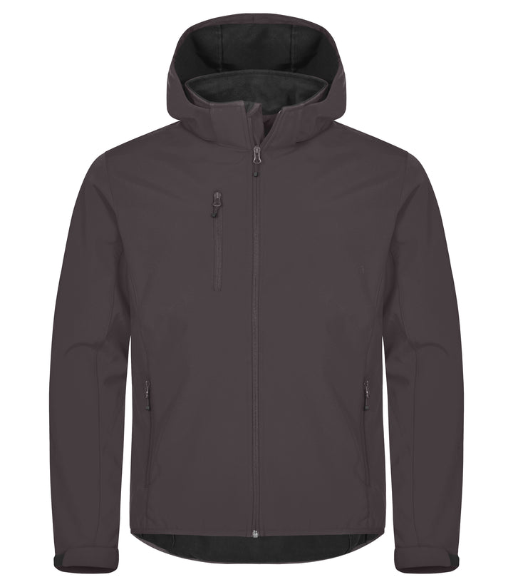 Softshelljakke Clique Classic Softshell Hoody Herre – uten trykk – Mørk grå