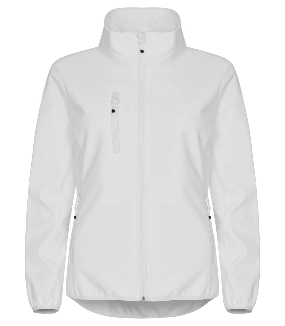 Softshelljakke Clique Classic Softshell Jacket Dame – uten trykk – Hvit