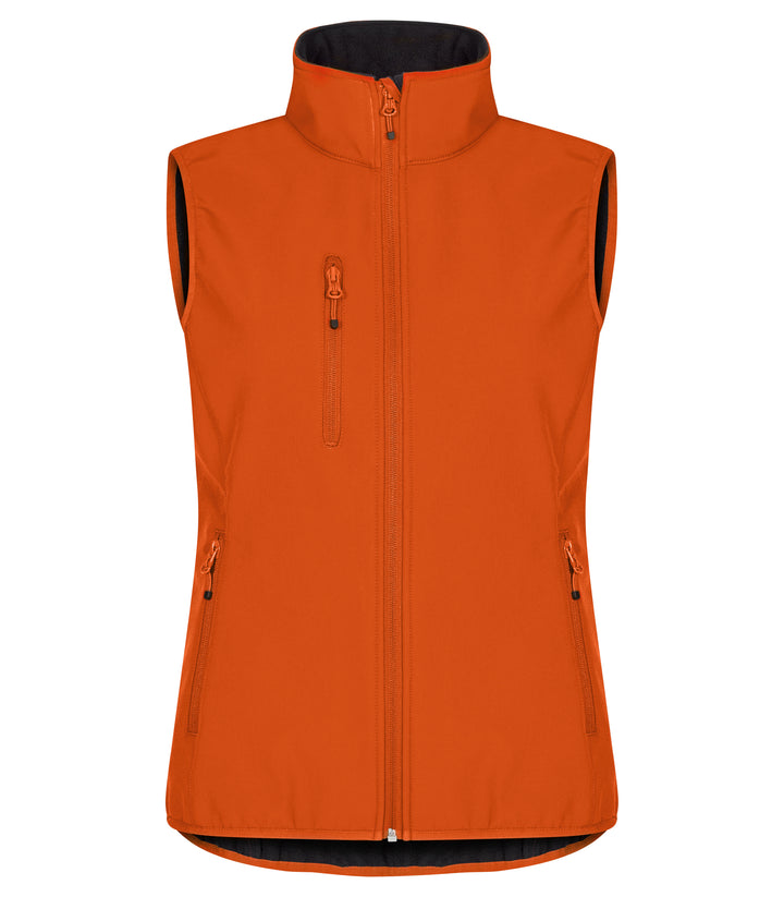 Vest Clique Classic Softshell Vest Dame – uten trykk – Blodoransje