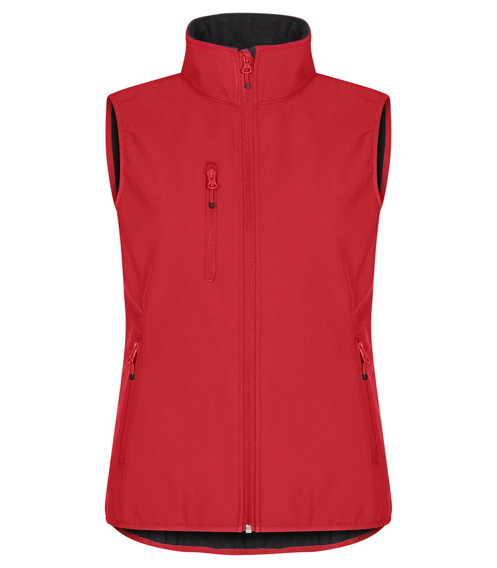 Vest Clique Classic Softshell Vest Dame – uten trykk – Rød