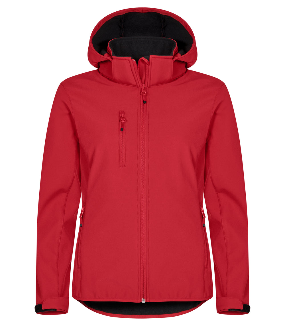 Softshelljakke Clique Classic Softshell Hoody Dame – uten trykk – Rød