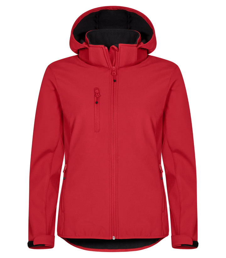 Softshelljakke Clique Classic Softshell Hoody Dame – uten trykk – Rød