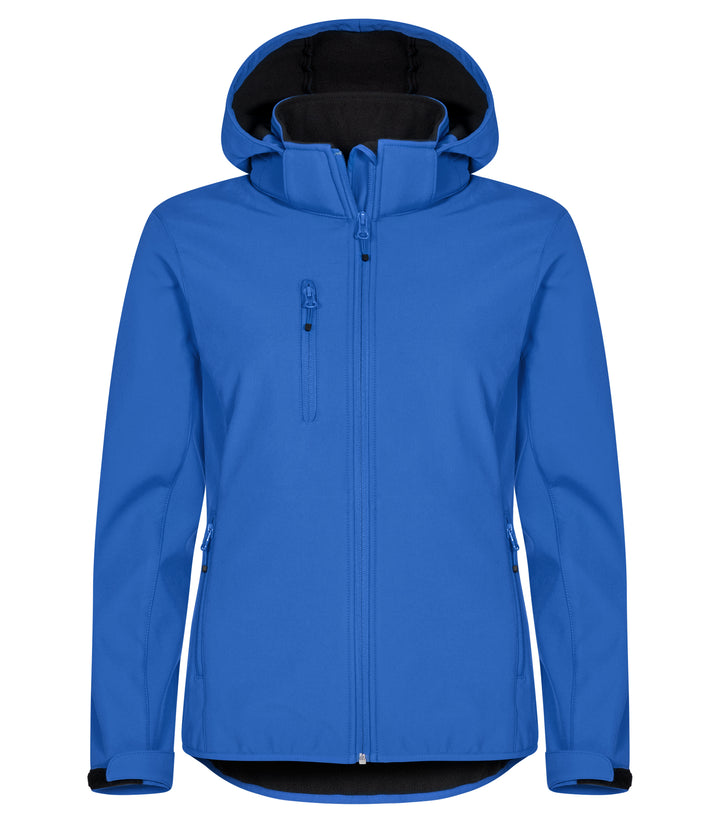 Softshelljakke Clique Classic Softshell Hoody Dame – uten trykk – Kongeblå