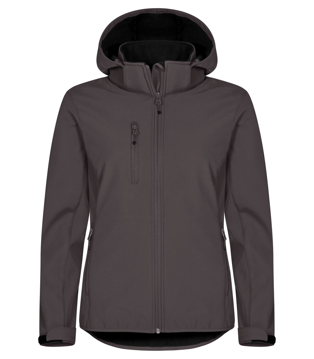 Softshelljakke Clique Classic Softshell Hoody Dame – uten trykk – Mørk grå