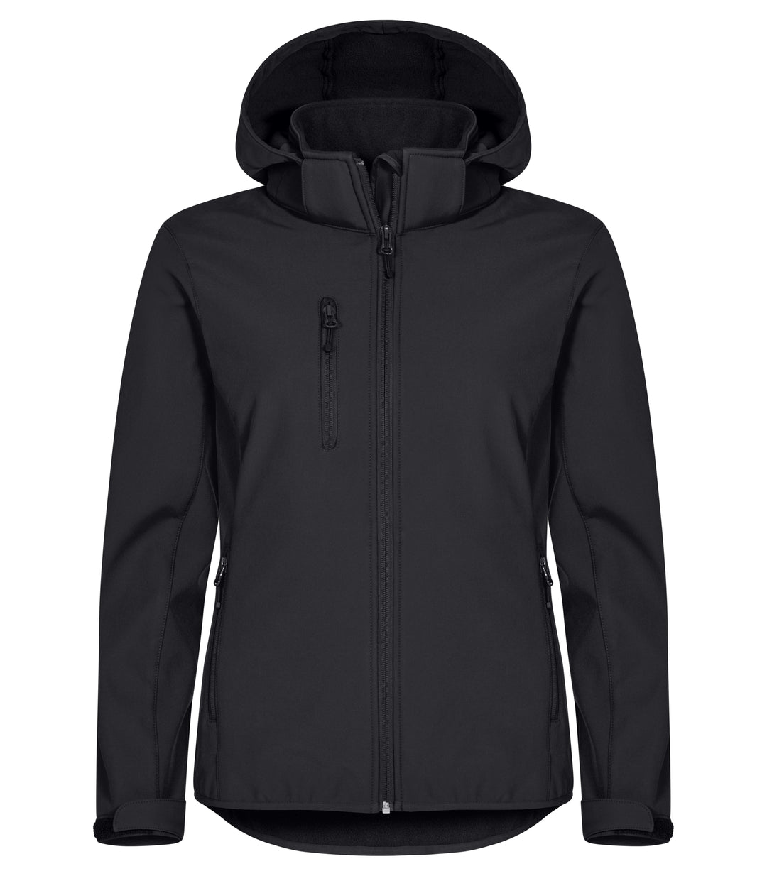 Softshelljakke Clique Classic Softshell Hoody Dame – uten trykk – Sort
