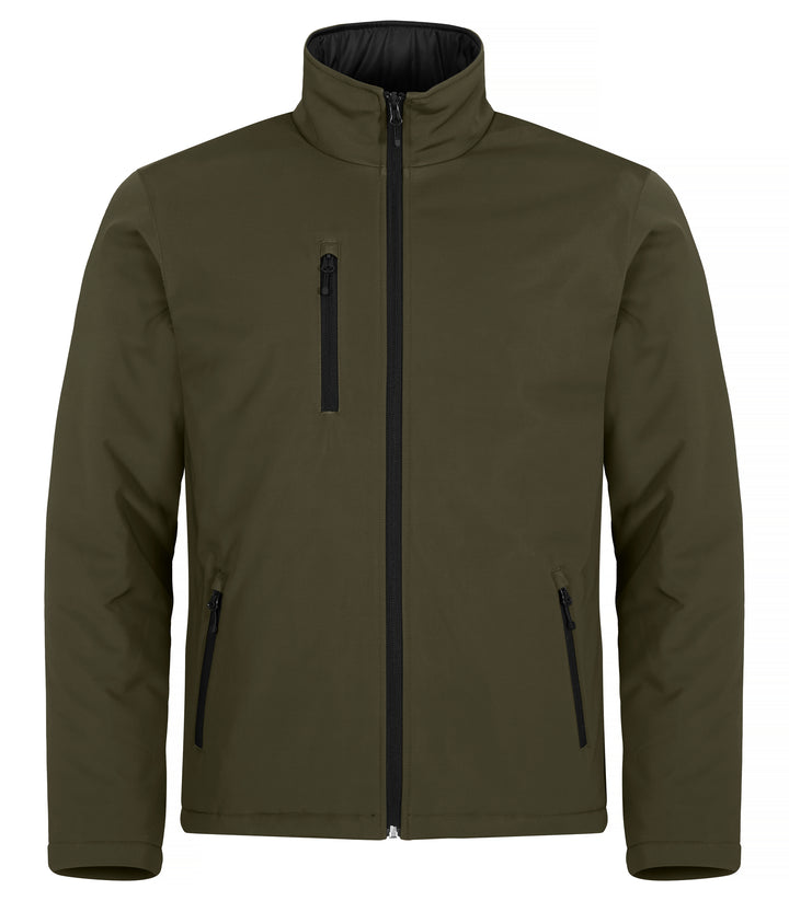 Softshelljakke Clique Padded Softshell Jacket Herre – uten trykk – Tåkegrønn