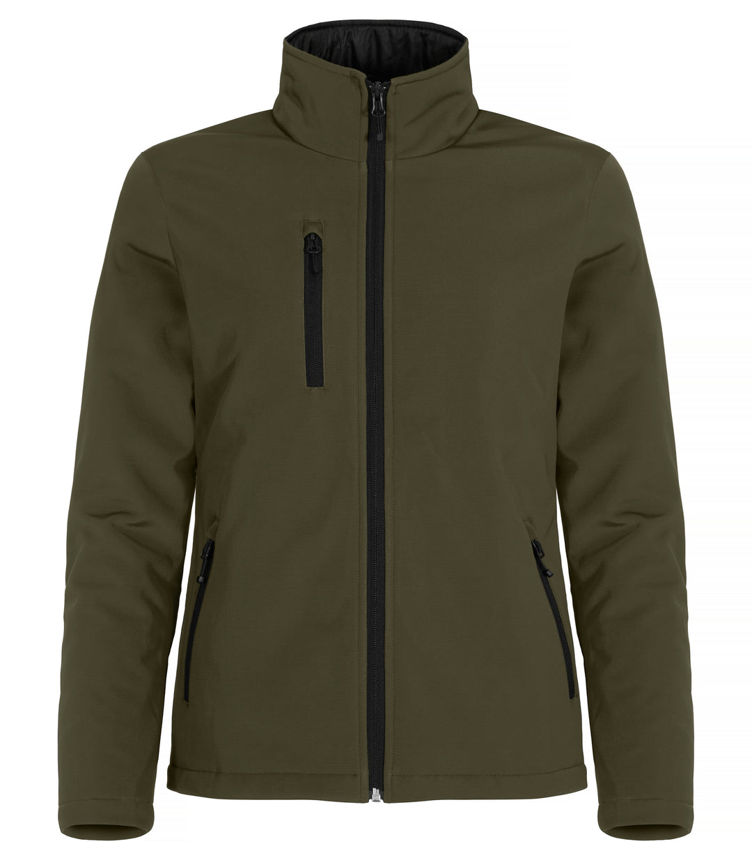 Softshelljakke Clique Padded Softshell Jacket Dame – uten trykk – Tåkegrønn