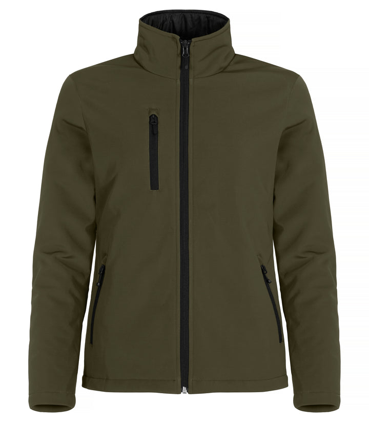 Softshelljakke Clique Padded Softshell Jacket Dame – uten trykk – Tåkegrønn