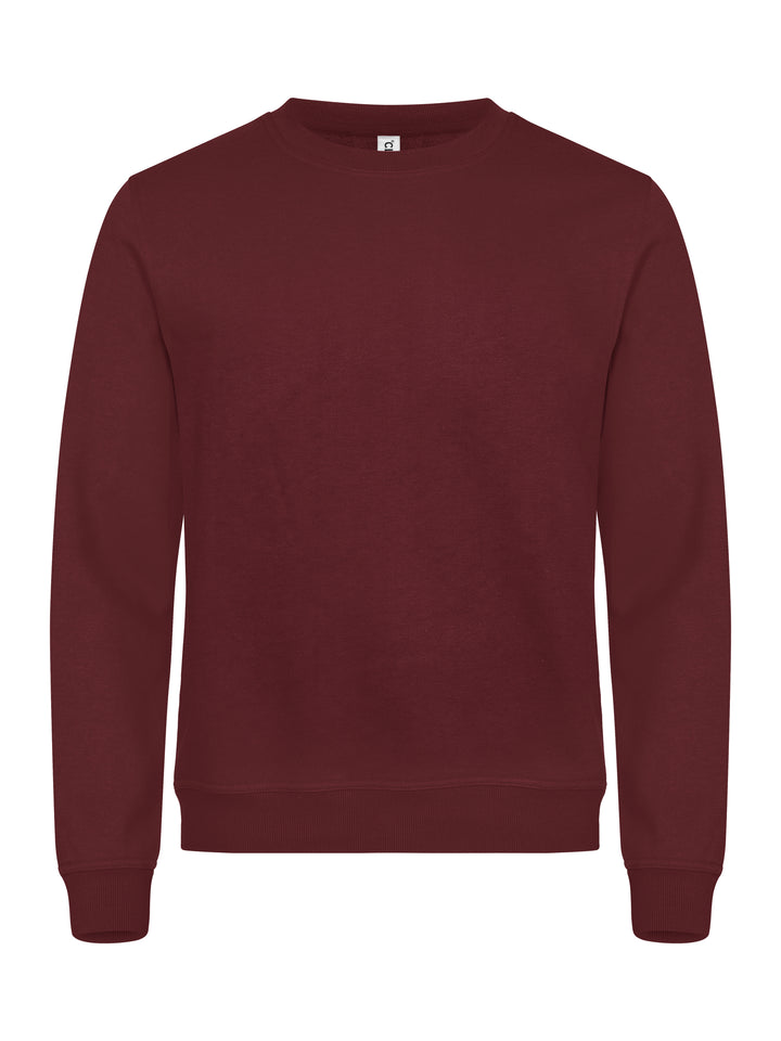 Collegegenser Clique Miami Roundneck Herre – uten trykk – Burgunder