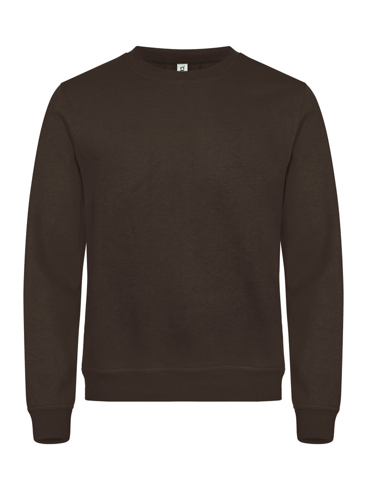 Collegegenser Clique Miami Roundneck Herre – uten trykk – Mørk mokka