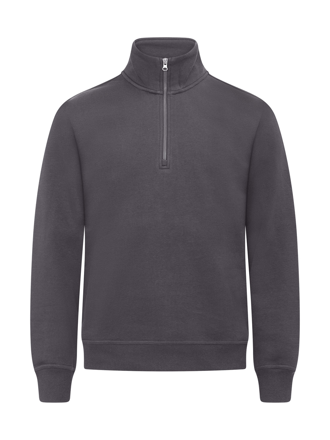 Collegegenser Clique Miami Half Zip Herre – uten trykk – Metallgrå