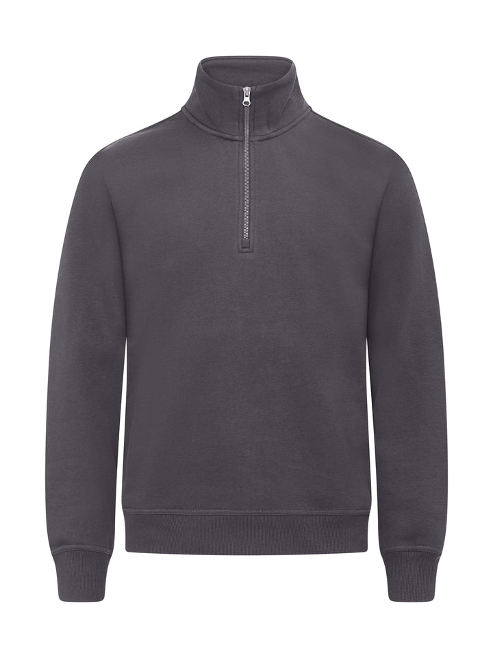 Collegegenser Clique Miami Half Zip Herre – uten trykk – Metallgrå