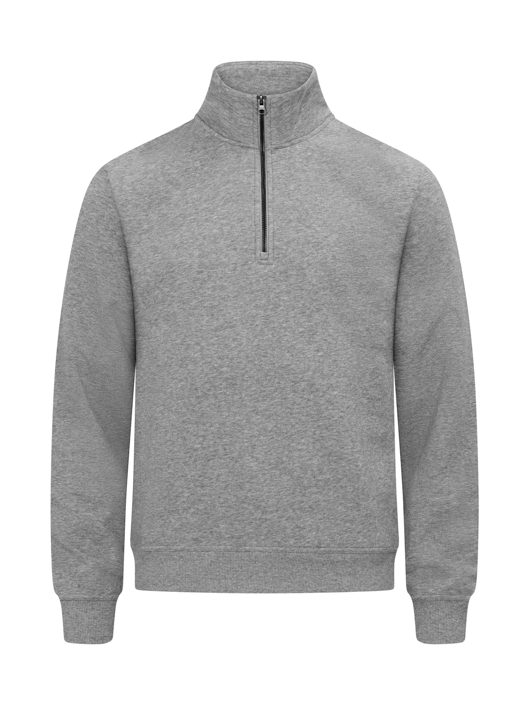 Collegegenser Clique Miami Half Zip Herre – uten trykk – Gråmelert