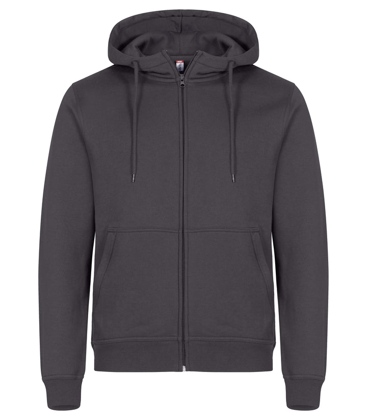 Hettejakke Clique Miami Hoody Full Zip Herre – uten trykk – Metallgrå