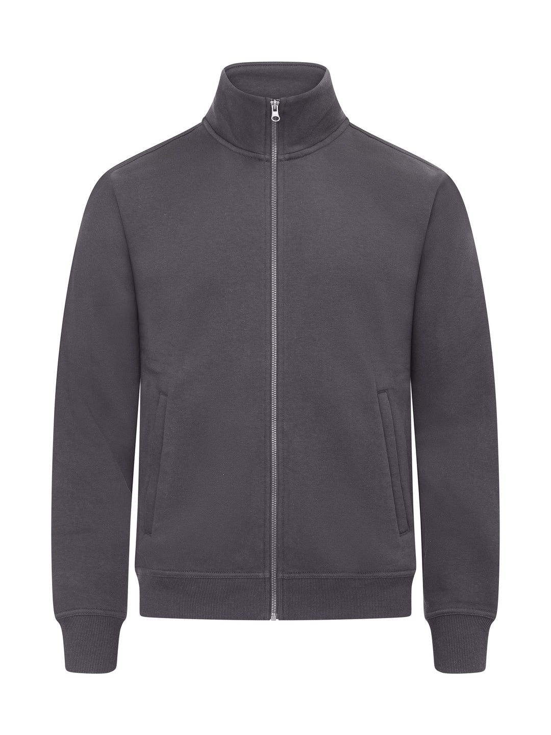 Collegejakke Clique Miami Cardigan Herre – uten trykk – Metallgrå