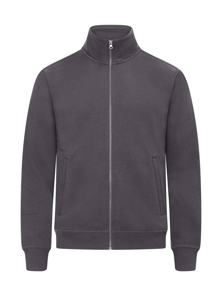 Collegejakke Clique Miami Cardigan Herre – uten trykk – Metallgrå
