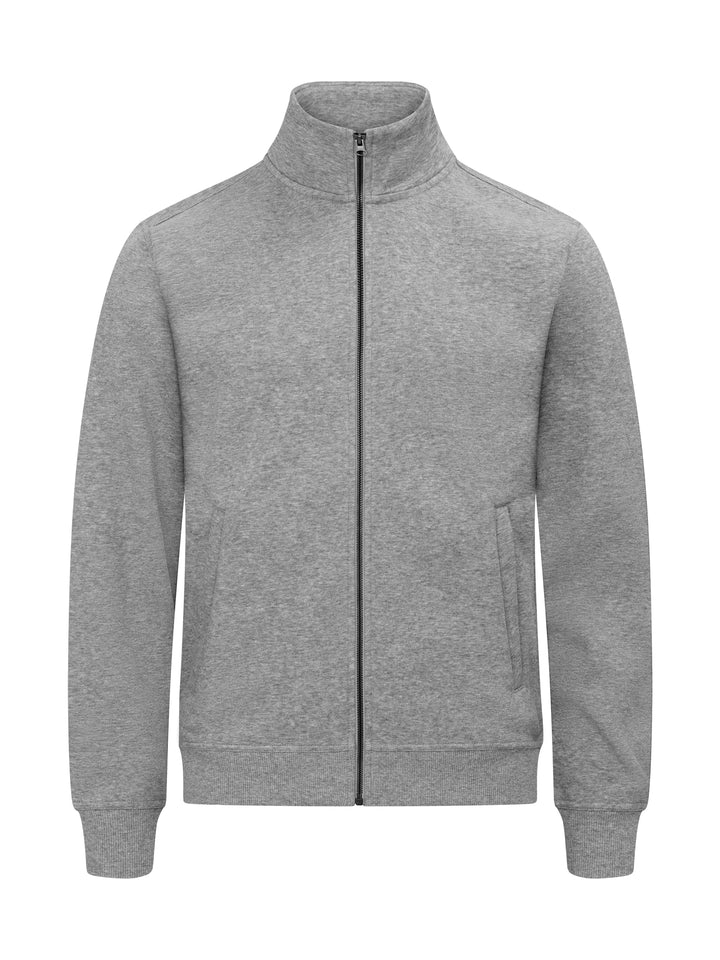 Collegejakke Clique Miami Cardigan Herre – uten trykk – Gråmelert