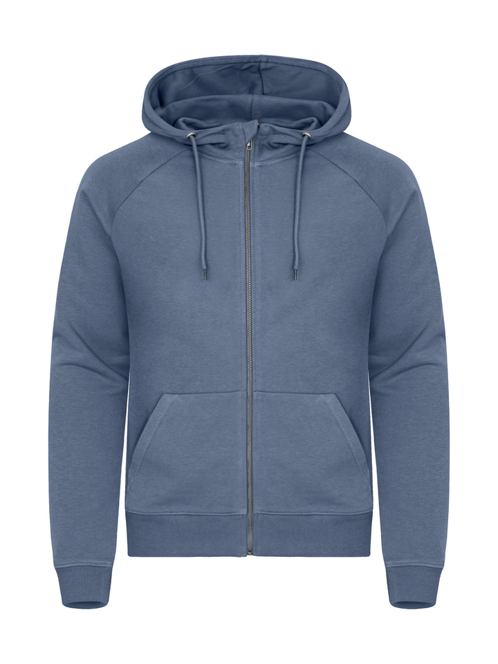 Hettejakke Clique Miami PRO Hoody Full Zip Herre – uten trykk – Stålblå