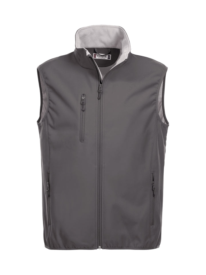 Vest Clique Basic Softshell Vest Herre – uten trykk – Mørk grå