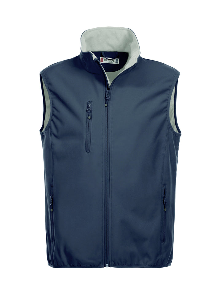Vest Clique Basic Softshell Vest Herre – uten trykk – Marineblå