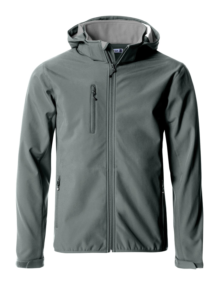 Softshelljakke Clique Basic Hoody Softshell Herre – uten trykk – Mørk grå