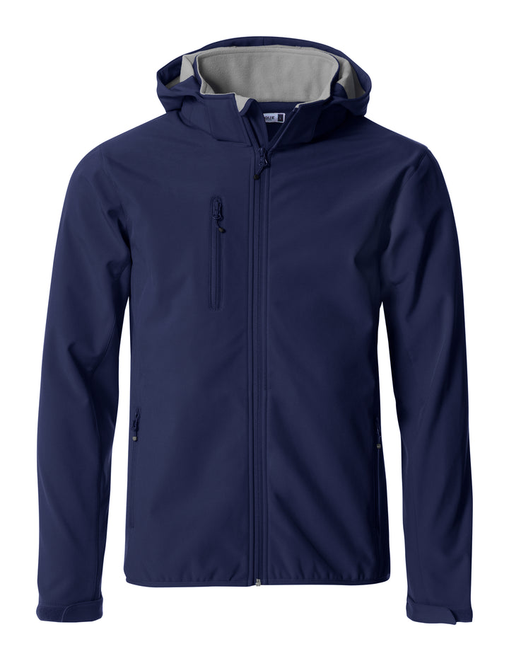 Softshelljakke Clique Basic Hoody Softshell Herre – uten trykk – Marineblå