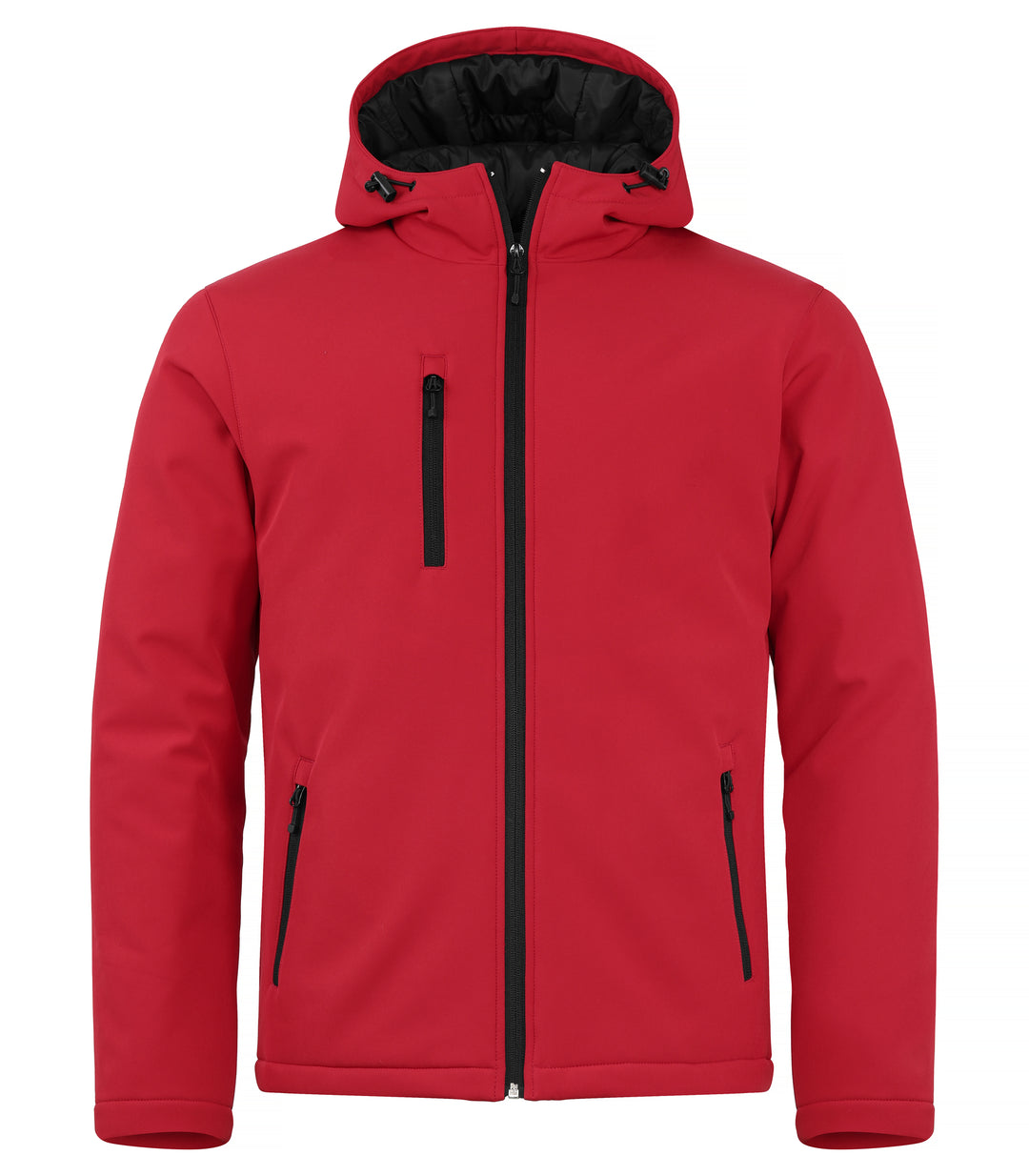 Softshelljakke Clique Padded Hoody Softshell Herre – uten trykk – Rød