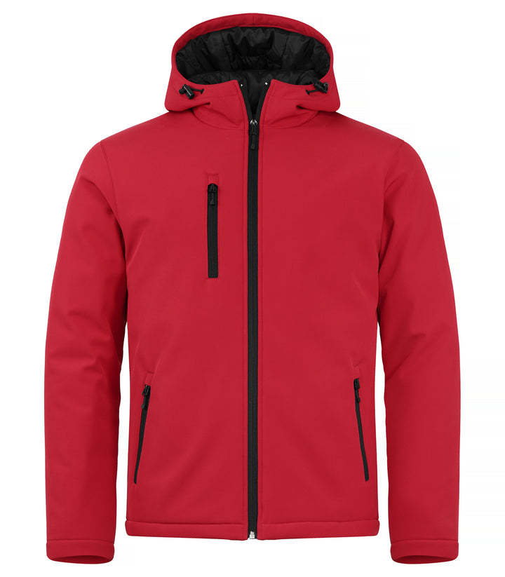 Softshelljakke Clique Padded Hoody Softshell Herre – uten trykk – Rød