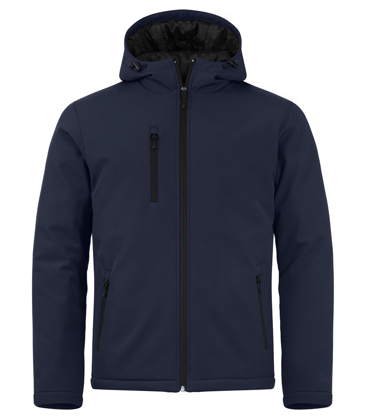 Softshelljakke Clique Padded Hoody Softshell Herre – uten trykk – Marineblå