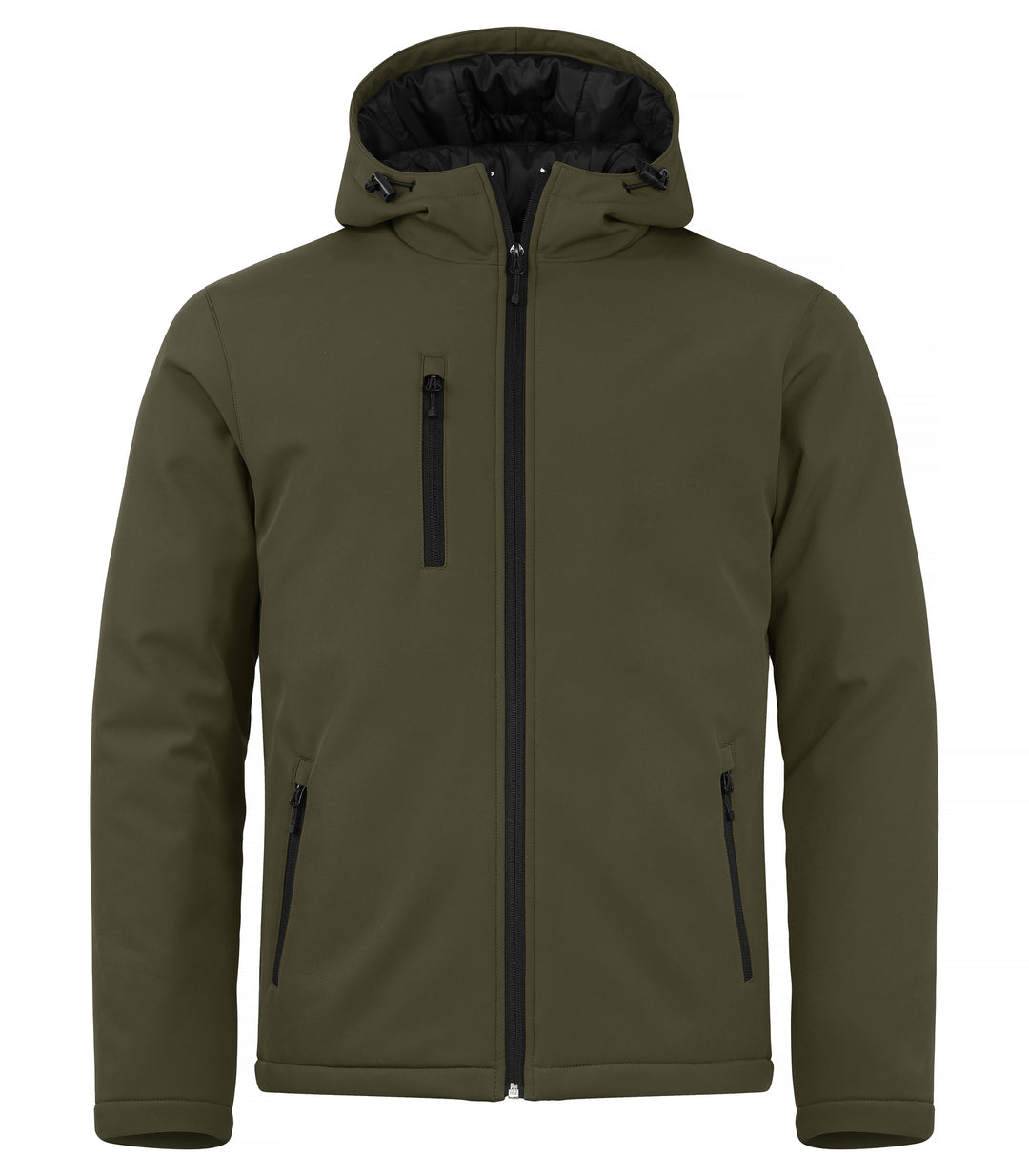 Softshelljakke Clique Padded Hoody Softshell Herre – uten trykk – Tåkegrønn