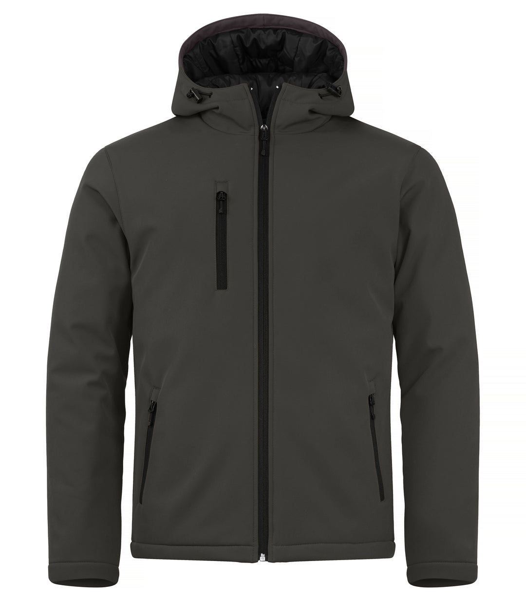 Softshelljakke Clique Padded Hoody Softshell Herre – uten trykk – Mørk grå