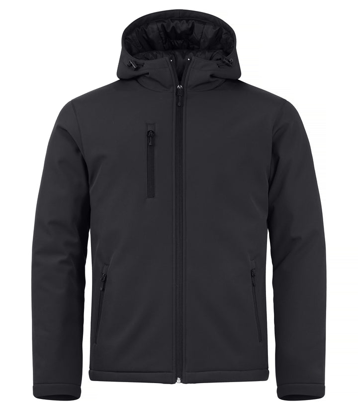 Softshelljakke Clique Padded Hoody Softshell Herre – uten trykk – Sort