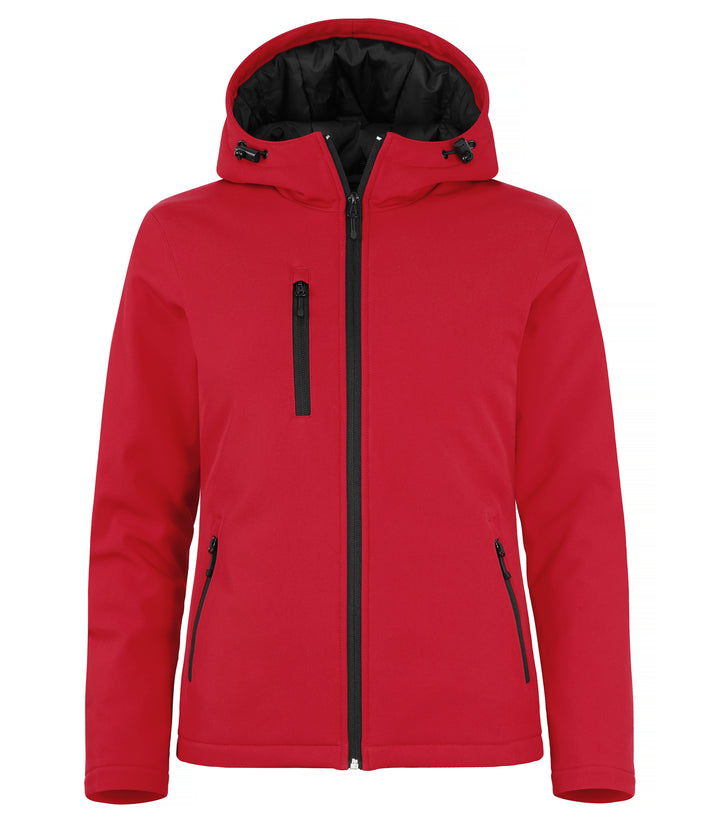Softshelljakke Clique Padded Hoody Softshell Dame – uten trykk – Rød