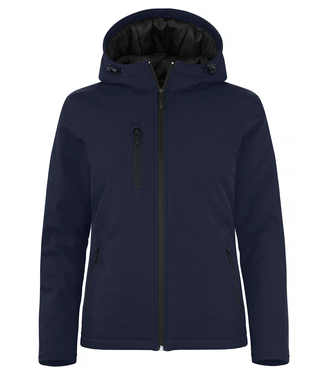 Softshelljakke Clique Padded Hoody Softshell Dame – uten trykk – Marineblå