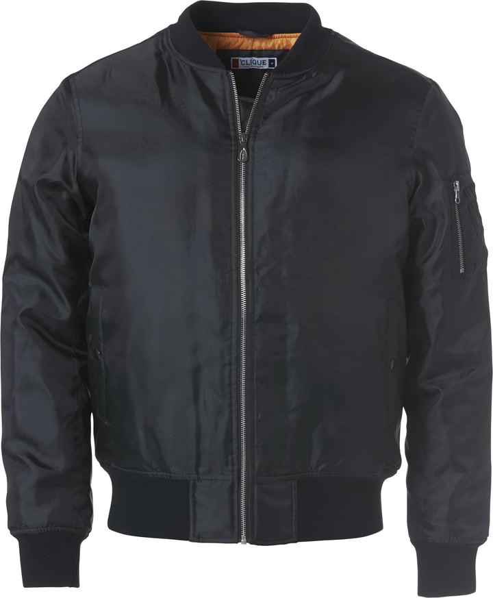 Jakke Clique Bomber Herre – uten trykk – Sort