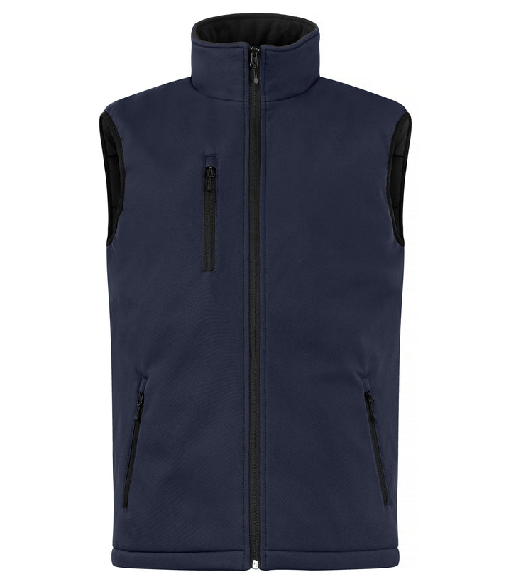 Vest Clique Padded Softshell Vest Herre – uten trykk – Marineblå