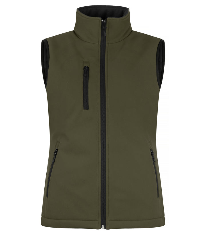 Vest Clique Padded Softshell Vest Dame – uten trykk – Tåkegrønn
