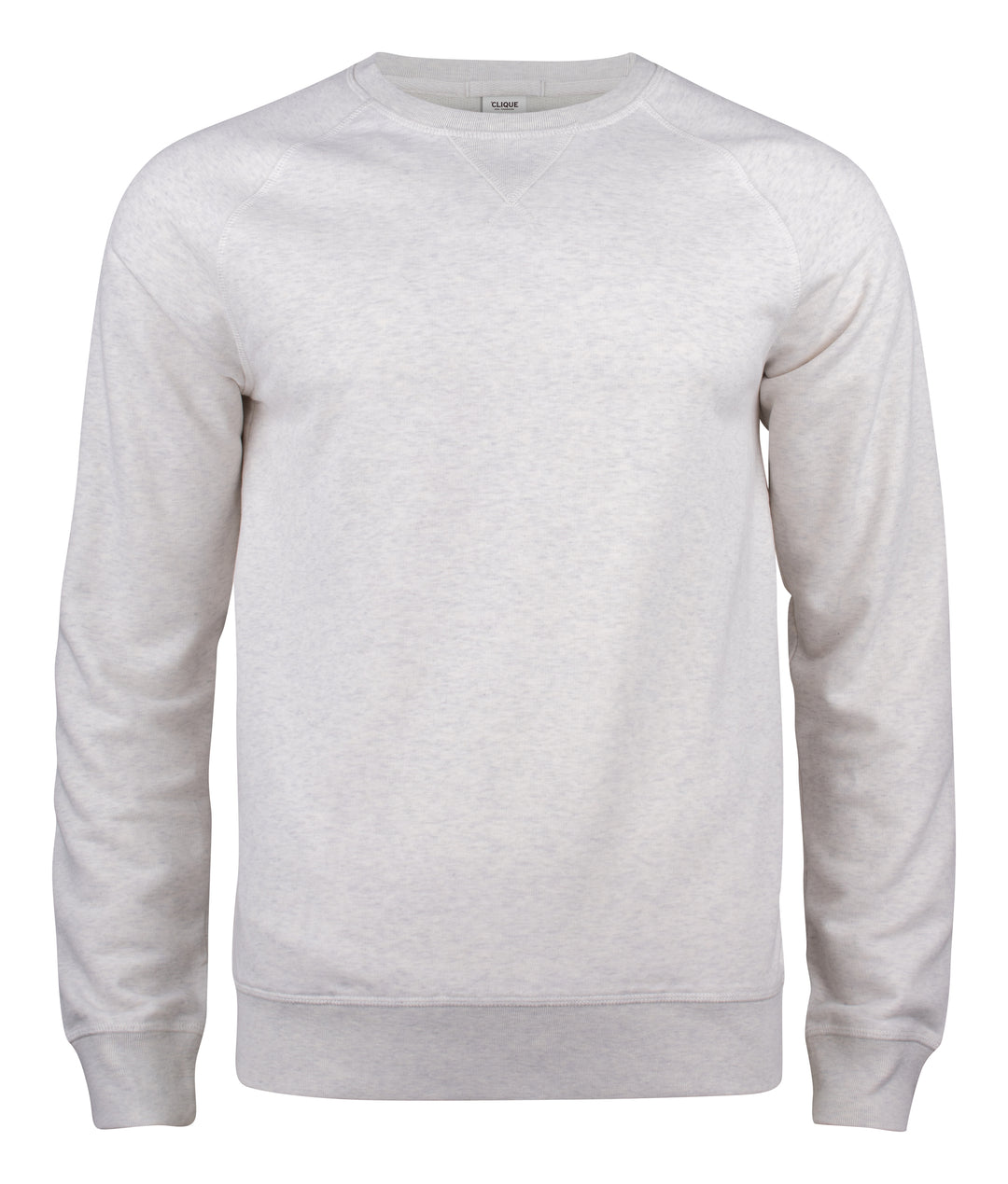Collegegenser Clique Premium OC Roundneck Herre – uten trykk – Naturmelert