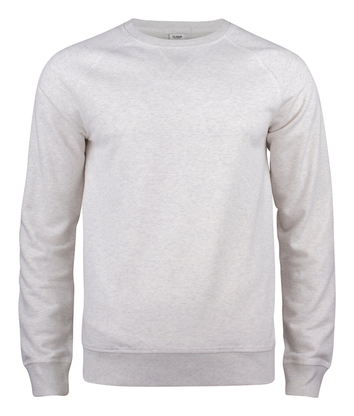 Collegegenser Clique Premium OC Roundneck Herre – uten trykk – Naturmelert