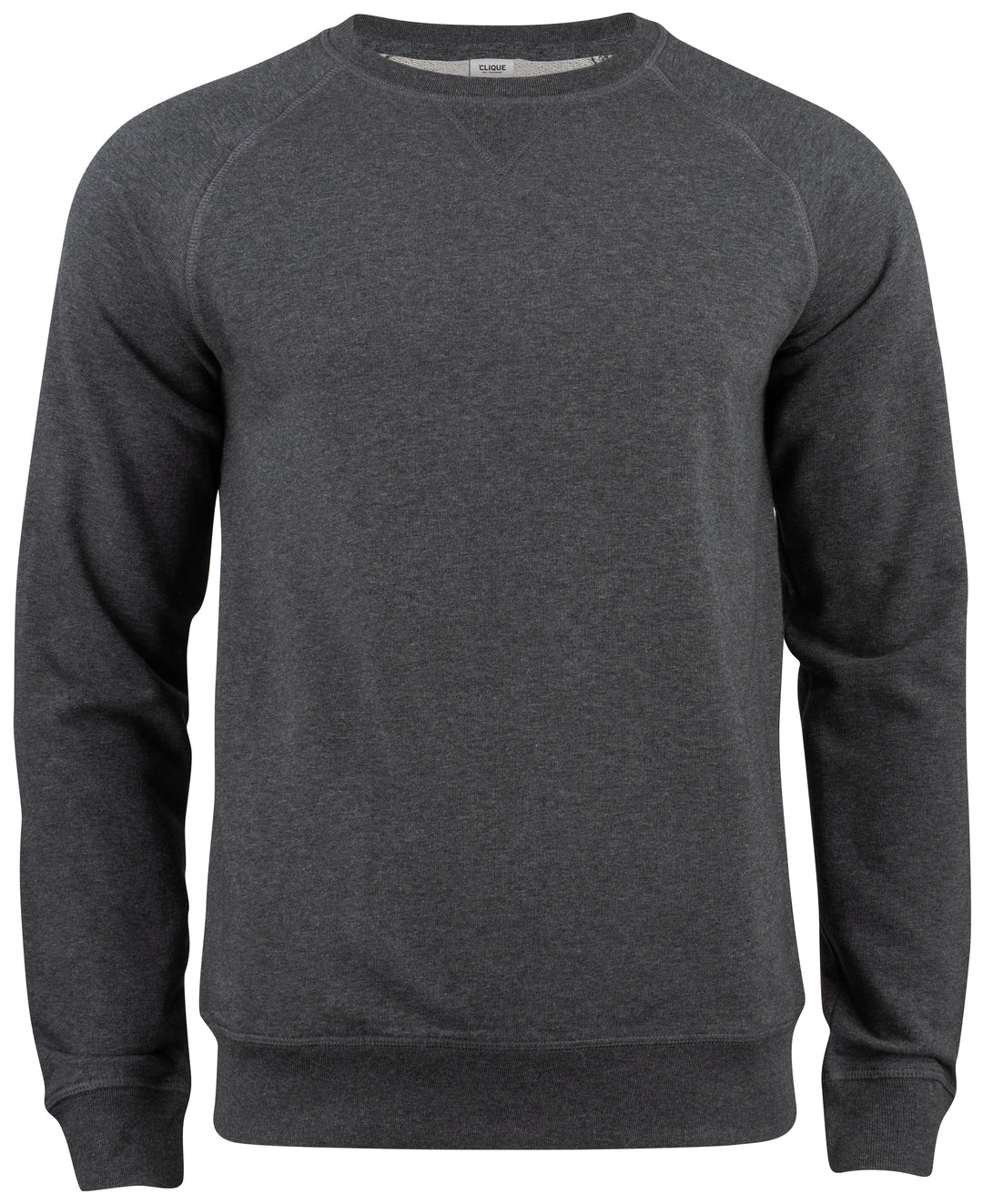 Collegegenser Clique Premium OC Roundneck Herre – uten trykk – Antrasittmelert