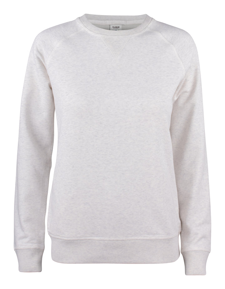 Collegegenser Clique Premium OC Roundneck Dame – uten trykk – Naturmelert
