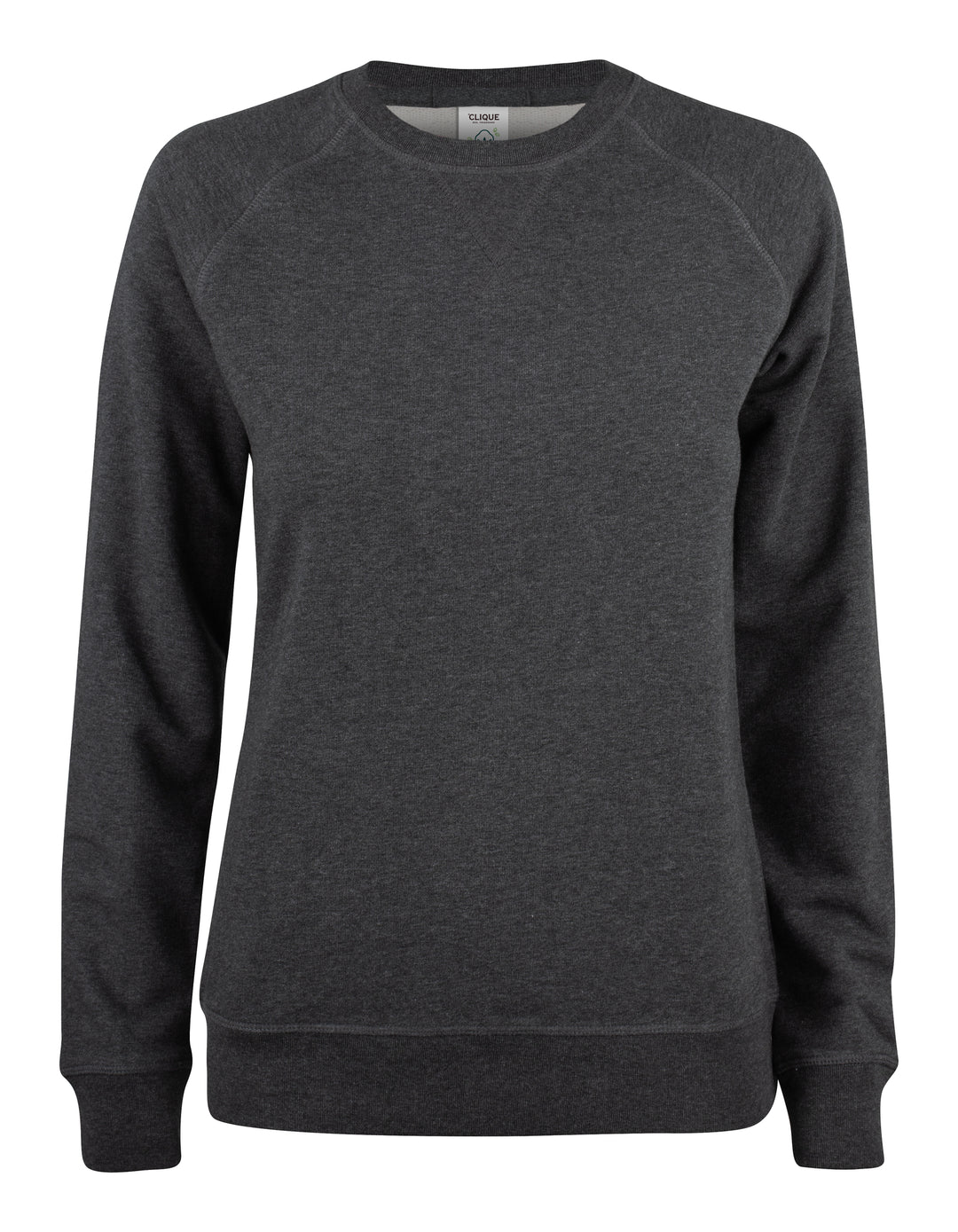 Collegegenser Clique Premium OC Roundneck Dame – uten trykk – Antrasittmelert